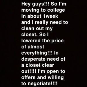 Willing to negotiate on every item. No low balls.